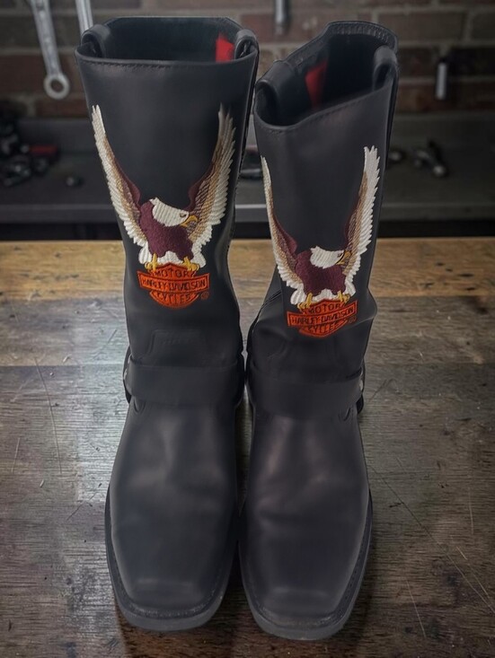 Harley-Davidson Other - Harley Davidson Men's Size 10 Eagle Harness Leather Biker Boots Black D93216